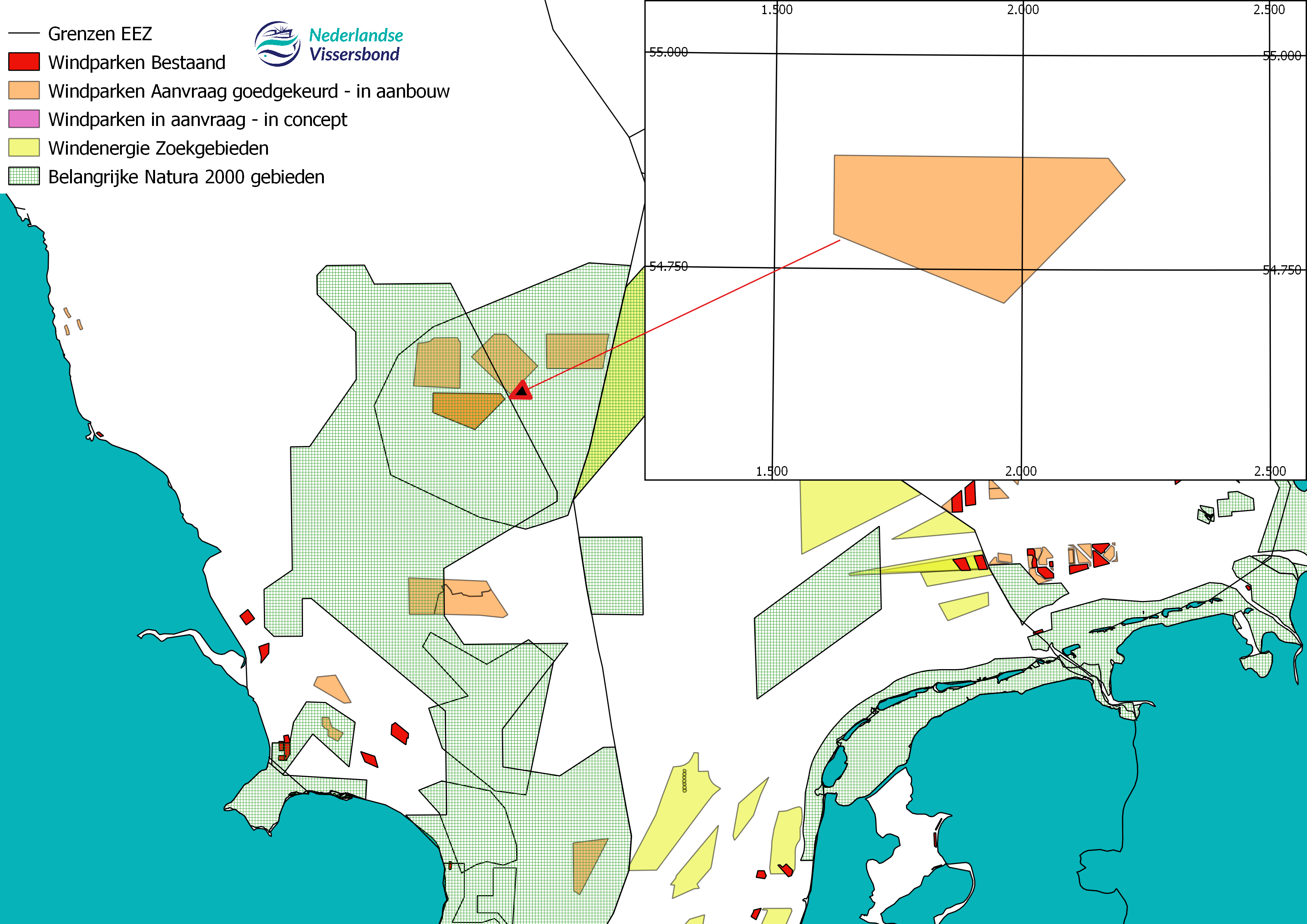 Locatie windpark CreykeBeck Creyke Back A