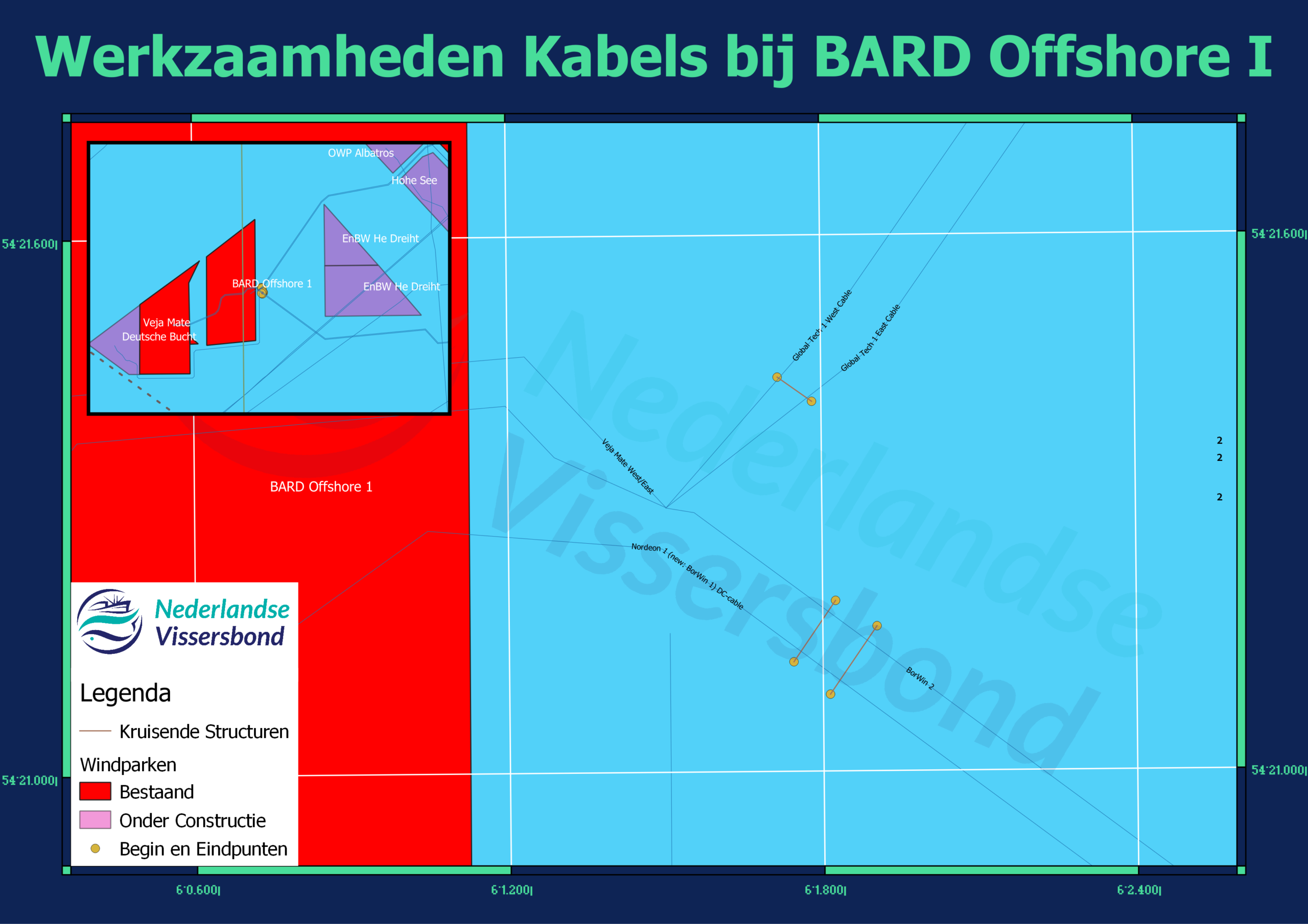 Werkzaamheden Kabels Windpark BARD Offshore I